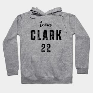 team clark 22 Jersey Black Hoodie